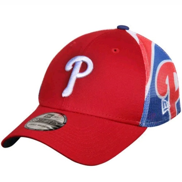 New Era, Philadelphia Phillies Red 39Thirty Flex H - Picture 1 of 3